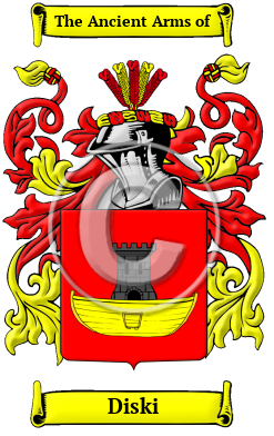 Diski Family Crest Download (JPG) Heritage Series - 600 DPI