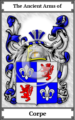 Corpe Family Crest Download (JPG) Book Plated - 600 DPI