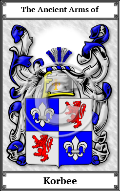 Korbee Family Crest Download (JPG)  Book Plated - 150 DPI
