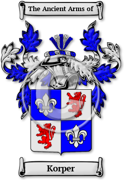 Korper Family Crest Download (jpg) Legacy Series - 150 DPI