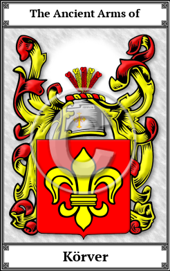Körver Family Crest Download (JPG)  Book Plated - 150 DPI