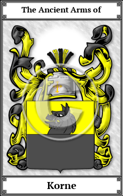 Korne Family Crest Download (JPG)  Book Plated - 150 DPI