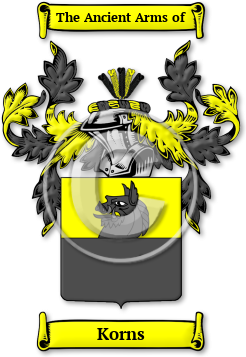 Korns Family Crest Download (jpg) Legacy Series - 150 DPI