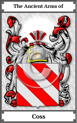 Coss Family Crest Download (JPG) Book Plated - 300 DPI