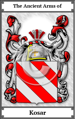 Kosar Family Crest Download (JPG) Book Plated - 600 DPI