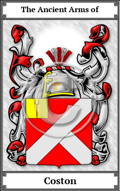 Coston Family Crest Download (JPG)  Book Plated - 150 DPI