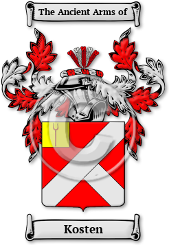 Kosten Family Crest Download (JPG) Legacy Series - 600 DPI