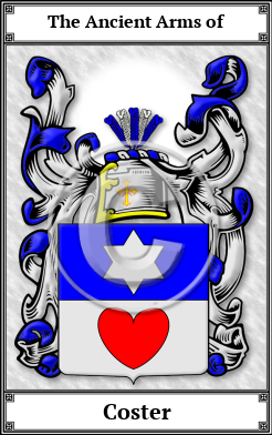 Coster Family Crest Download (JPG)  Book Plated - 150 DPI