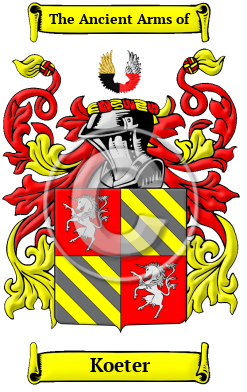 Koeter Family Crest Download (JPG) Heritage Series - 300 DPI