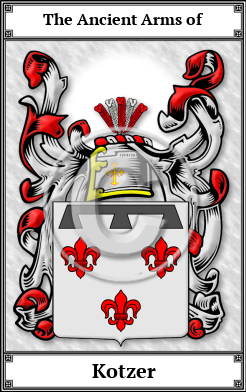 Kotzer Family Crest Download (JPG)  Book Plated - 150 DPI