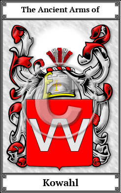 Kowahl Family Crest Download (JPG)  Book Plated - 150 DPI