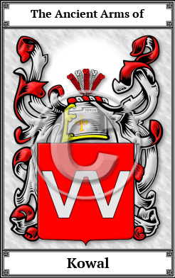 Kowal Family Crest Download (JPG)  Book Plated - 150 DPI