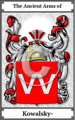 Kowalsky- Family Crest Download (JPG)  Book Plated - 150 DPI