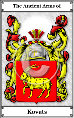 Kovats Family Crest Download (JPG) Book Plated - 600 DPI