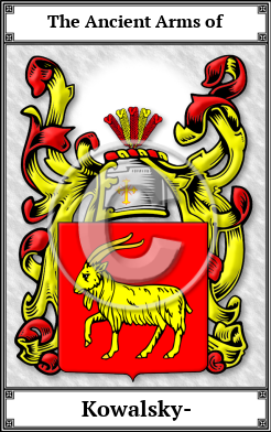 Kowalsky- Family Crest Download (JPG)  Book Plated - 150 DPI