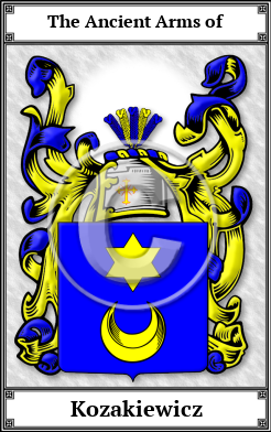 Kozakiewicz Family Crest Download (JPG) Book Plated - 600 DPI