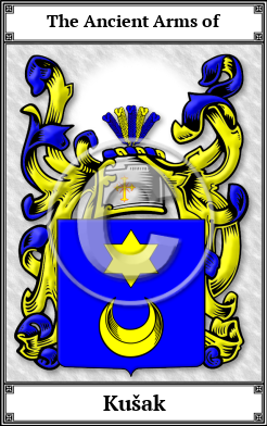 Kušak Family Crest Download (JPG) Book Plated - 600 DPI