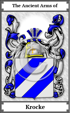 Krocke Family Crest Download (JPG)  Book Plated - 150 DPI