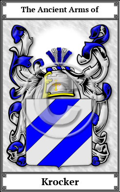 Krocker Family Crest Download (JPG)  Book Plated - 150 DPI