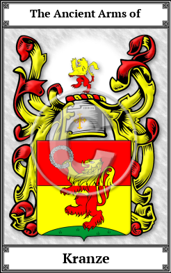 Kranze Family Crest Download (JPG)  Book Plated - 150 DPI