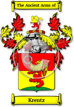 Krentz Family Crest Download (jpg) Legacy Series - 150 DPI