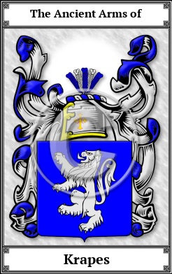 Krapes Family Crest Download (JPG)  Book Plated - 150 DPI