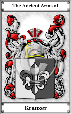 Krauzer Family Crest Download (JPG)  Book Plated - 150 DPI