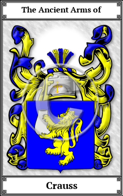 Crauss Family Crest Download (JPG)  Book Plated - 150 DPI