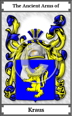 Kraus Family Crest Download (JPG)  Book Plated - 150 DPI
