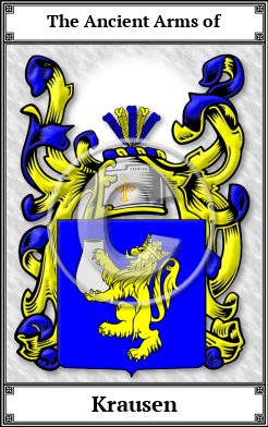 Krausen Family Crest Download (JPG)  Book Plated - 150 DPI