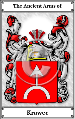 Krawec Family Crest Download (JPG)  Book Plated - 150 DPI