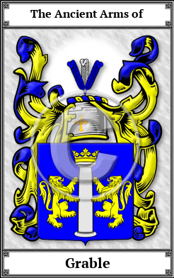 Grable Family Crest Download (JPG)  Book Plated - 150 DPI