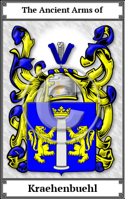 Kraehenbuehl Family Crest Download (JPG)  Book Plated - 150 DPI