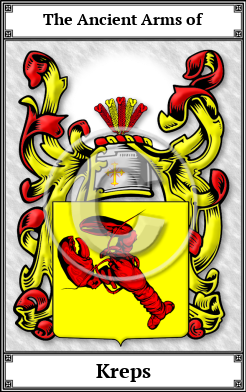 Kreps Family Crest Download (JPG)  Book Plated - 150 DPI