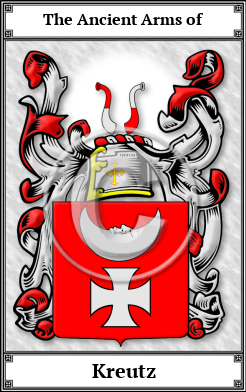 Kreutz Family Crest Download (JPG)  Book Plated - 150 DPI