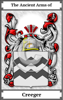Creeger Family Crest Download (JPG)  Book Plated - 150 DPI