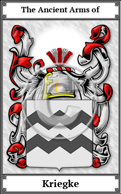 Kriegke Family Crest Download (JPG)  Book Plated - 150 DPI