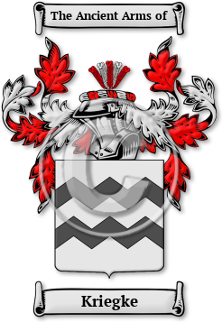 Kriegke Family Crest Download (jpg) Legacy Series - 150 DPI