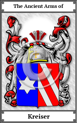 Kreiser Family Crest Download (JPG)  Book Plated - 150 DPI