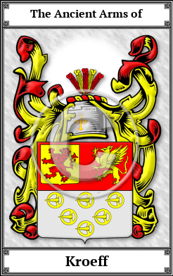Kroeff Family Crest Download (JPG)  Book Plated - 150 DPI