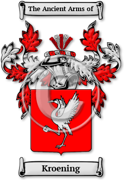Kroening Family Crest Download (jpg) Legacy Series - 150 DPI