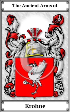 Krohne Family Crest Download (JPG)  Book Plated - 150 DPI