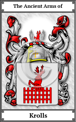 Krolls Family Crest Download (JPG) Book Plated - 600 DPI