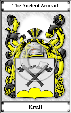 Krull Family Crest Download (JPG)  Book Plated - 150 DPI