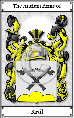 Král Family Crest Download (JPG) Book Plated - 600 DPI