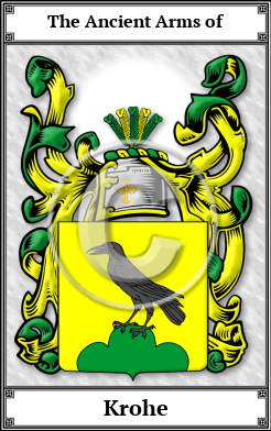 Krohe Family Crest Download (JPG)  Book Plated - 150 DPI