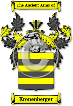 Kronenberger Family Crest Download (jpg) Legacy Series - 150 DPI