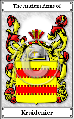 Kruidenier Family Crest Download (JPG)  Book Plated - 150 DPI