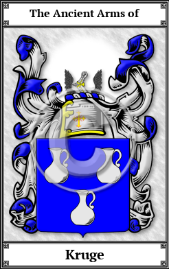 Kruge Family Crest Download (JPG) Book Plated - 600 DPI