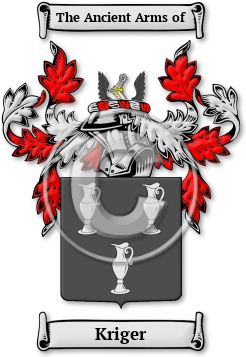 Kriger Family Crest Download (jpg) Legacy Series - 150 DPI